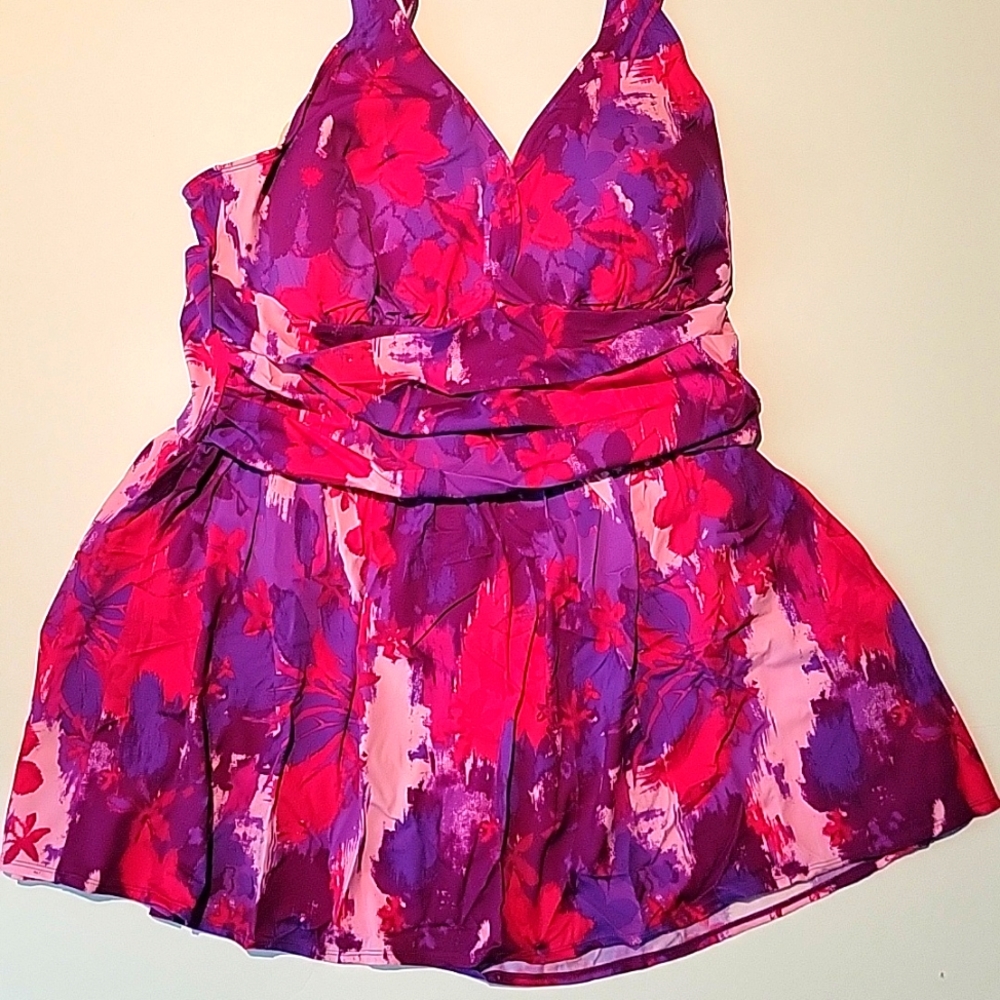 D & Co. Beach Swim Dress Size 28W New!